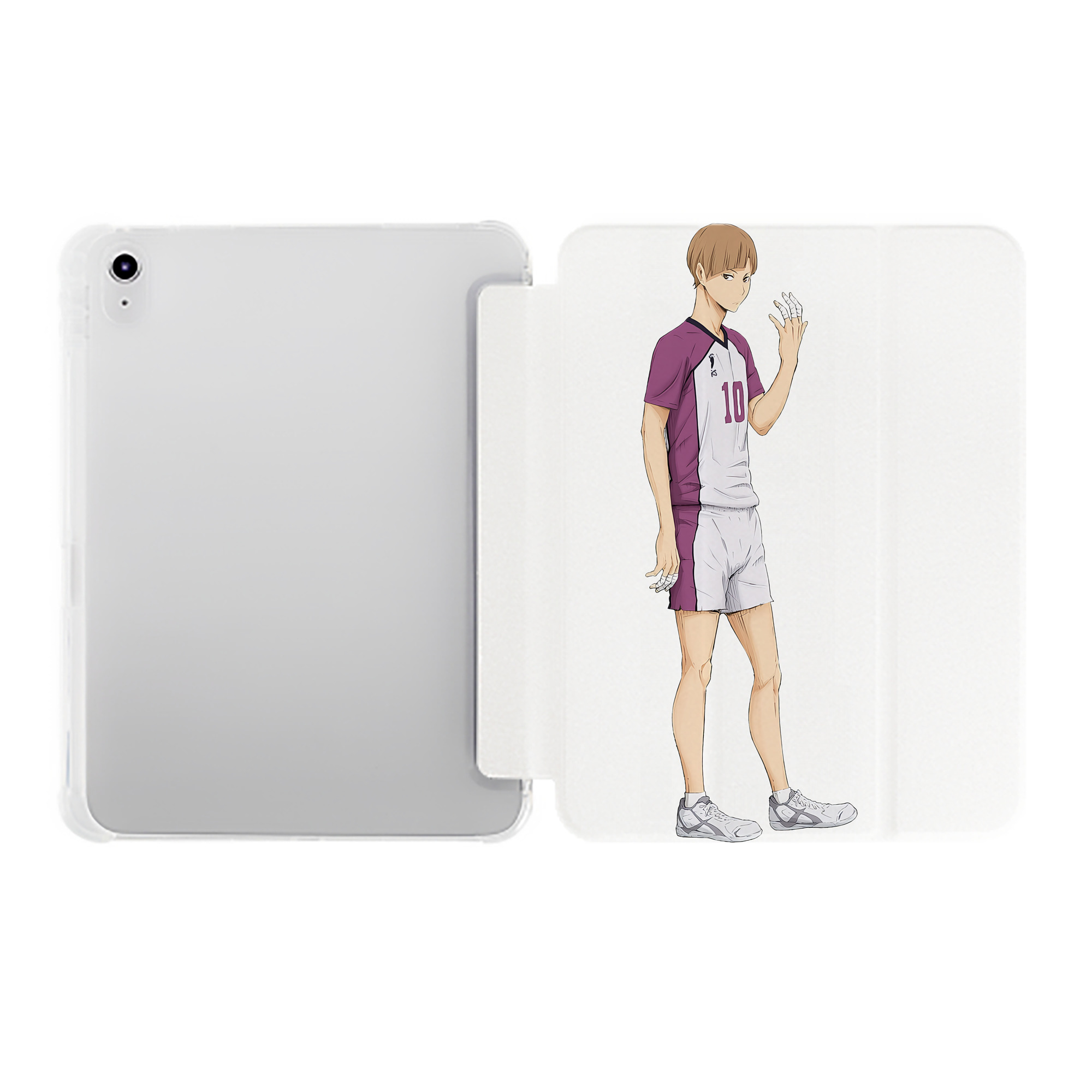 （画像用） ハイキュー!! Haikyu!! IPad ケース ペン収納付き 三つ折りスタンド PUレザー×シリコン 対応機種9.5/10.5/10.9インチ